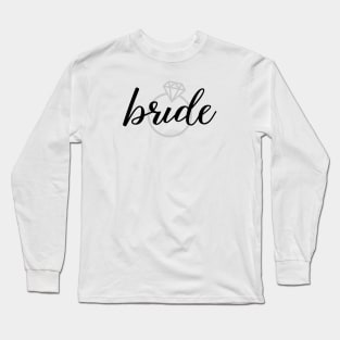 Bride with Diamond Engagement Ring Long Sleeve T-Shirt